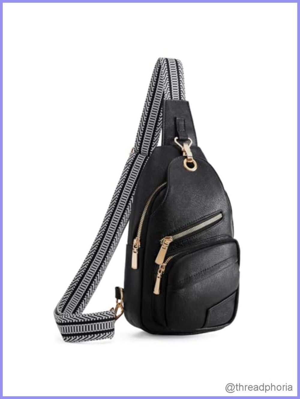 Women's Vegan Leather Sling Bag Crossbody Purse Travel Anti-Theft